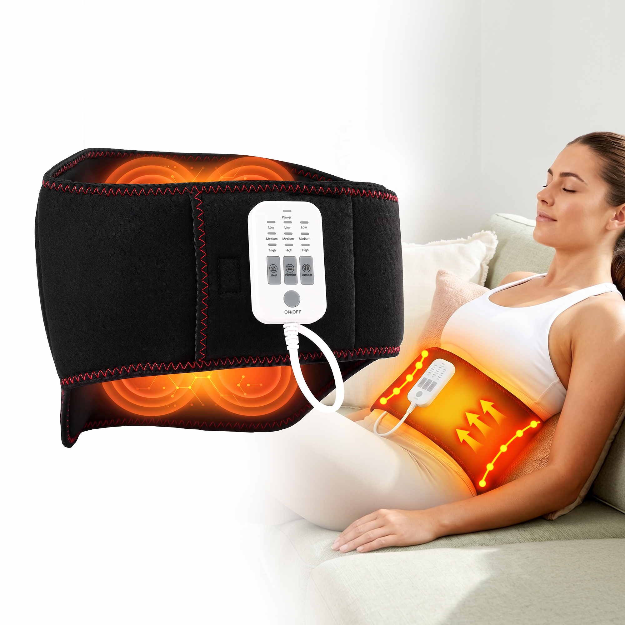 Livemor Sciatica Relief Lumbar Support Belt with Heat 124cm