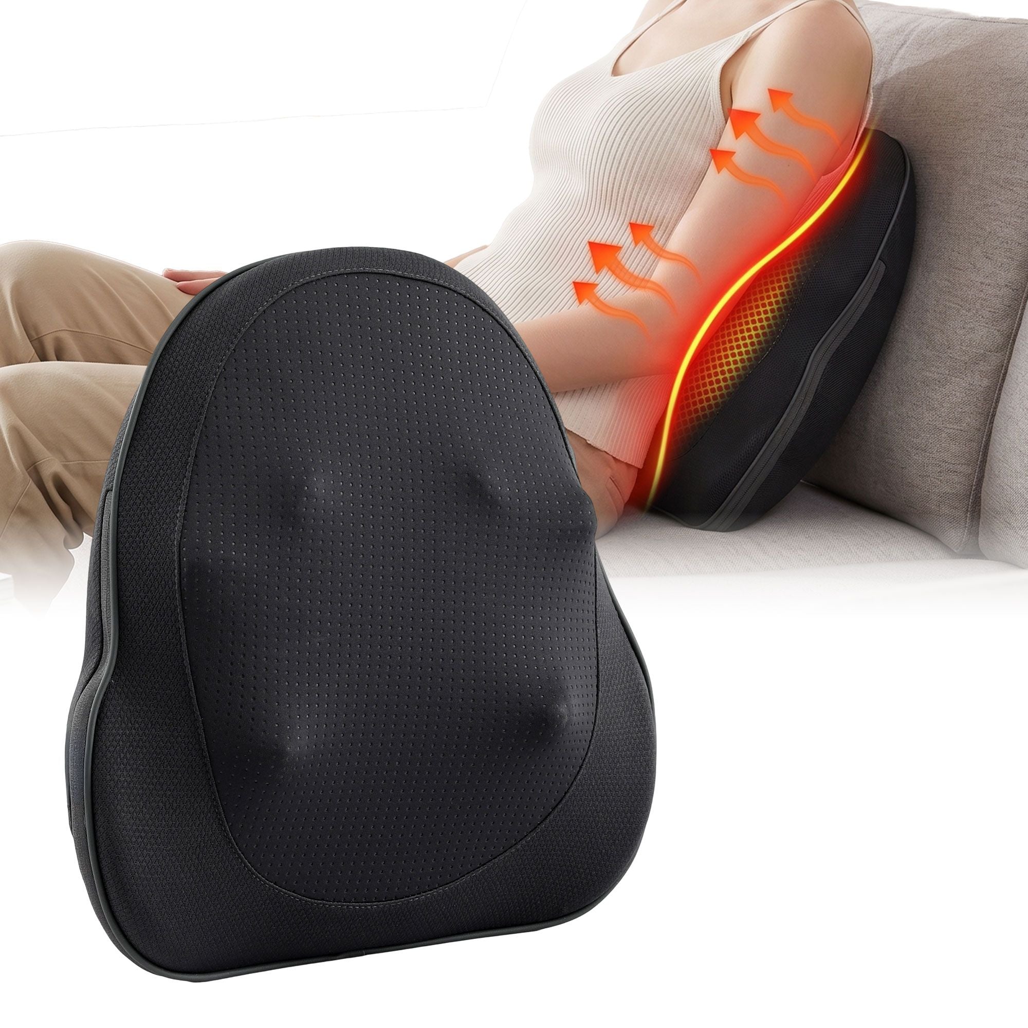 Livemor Cordless Back & Neck Massager Pillow with Heat