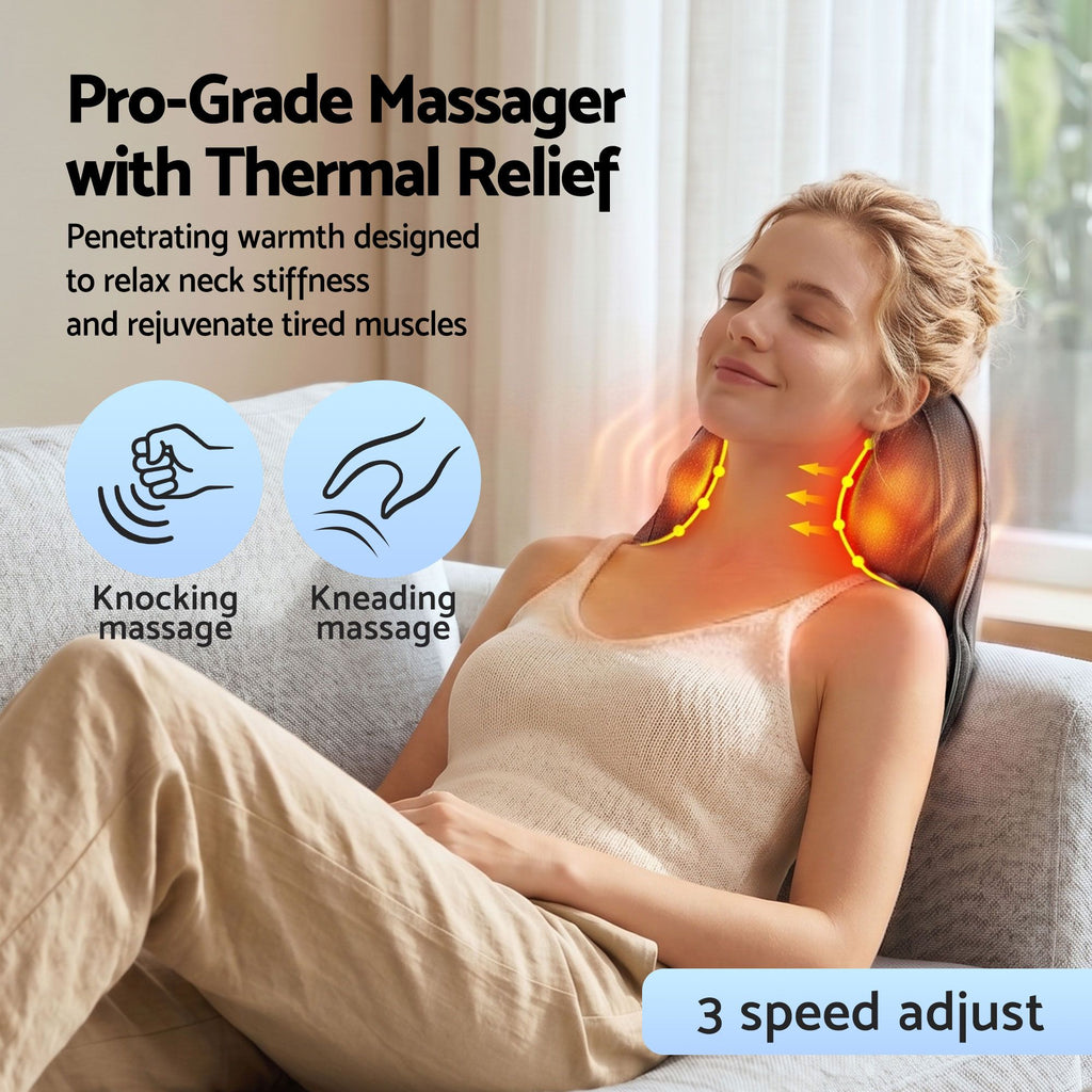 Livemor Cordless Back & Neck Massager Pillow with Heat