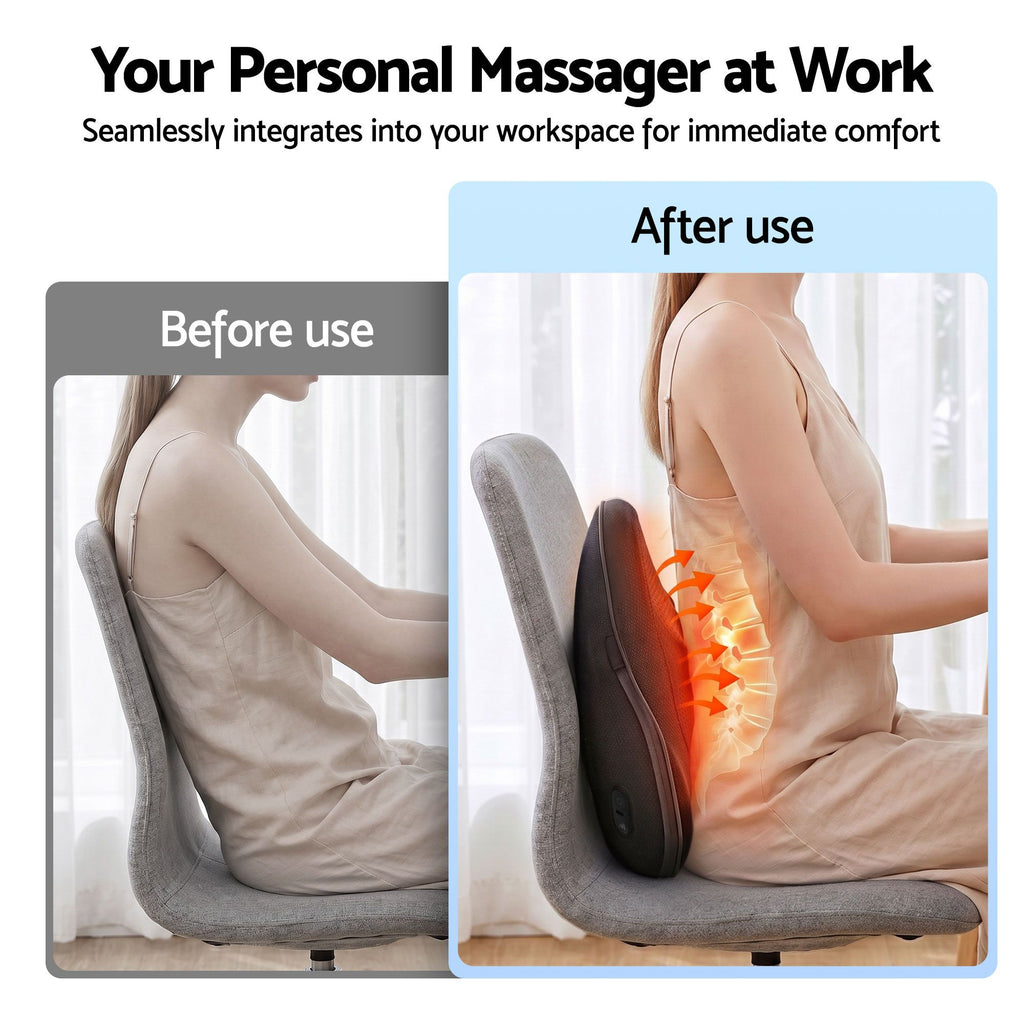 Livemor Cordless Back & Neck Massager Pillow with Heat