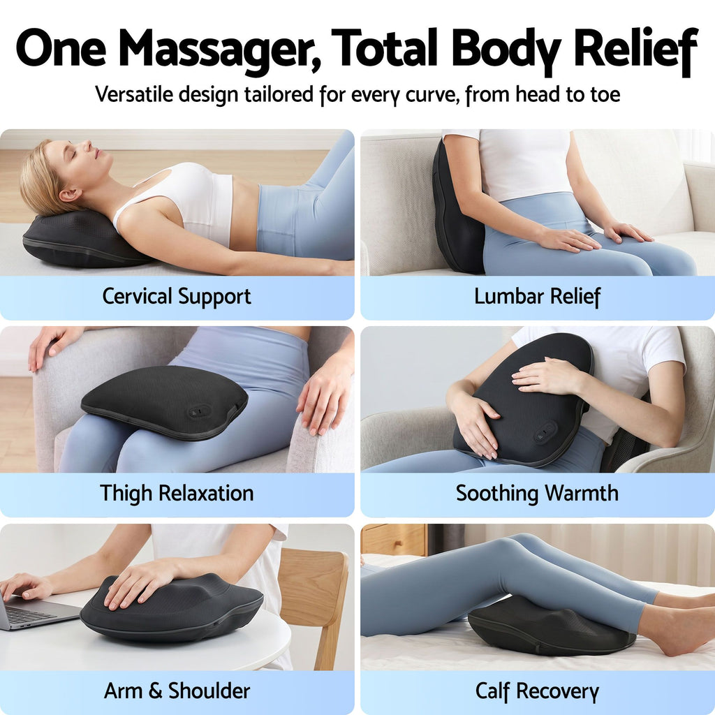Livemor Cordless Back & Neck Massager Pillow with Heat