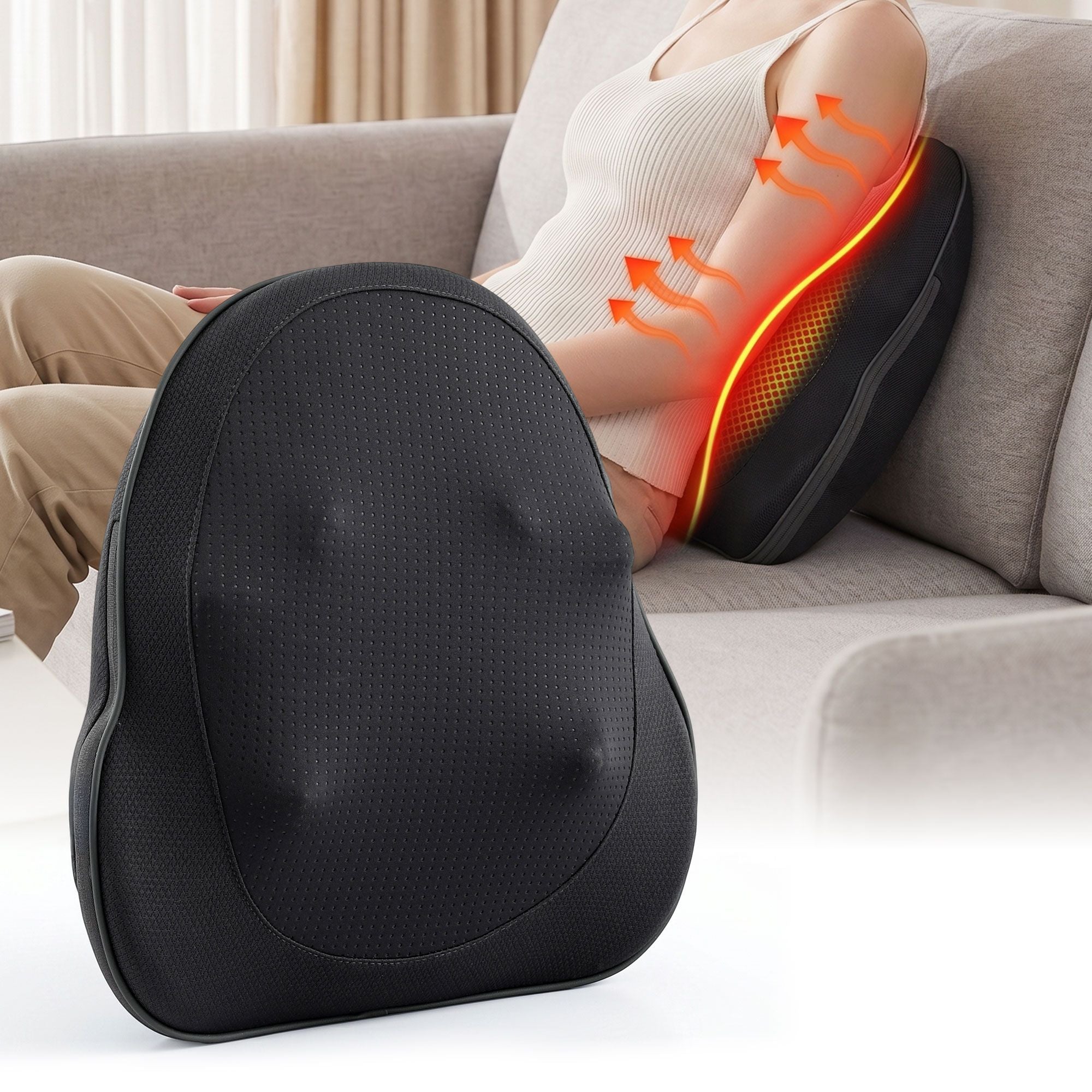 Livemor Cordless Back & Neck Massager Pillow with Heat