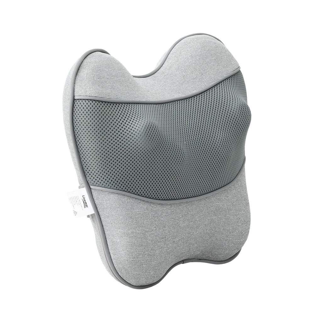 Livemor USB Back & Neck Massager Pillow with Heat - Grey