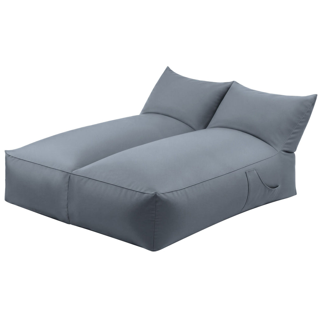 Artiss Outdoor 2-Seater Bean Bag Cover - Grey