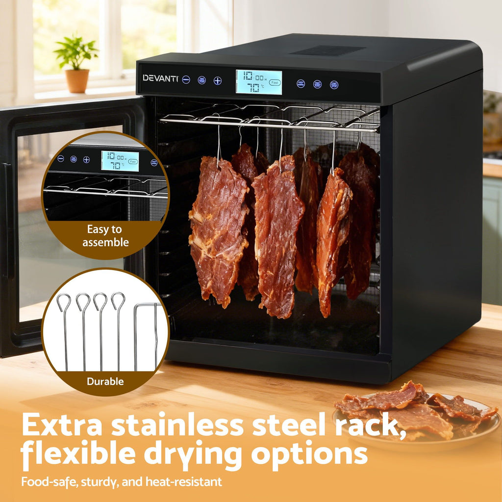 Devanti 10-Tray Food Dehydrator - Stainless Steel