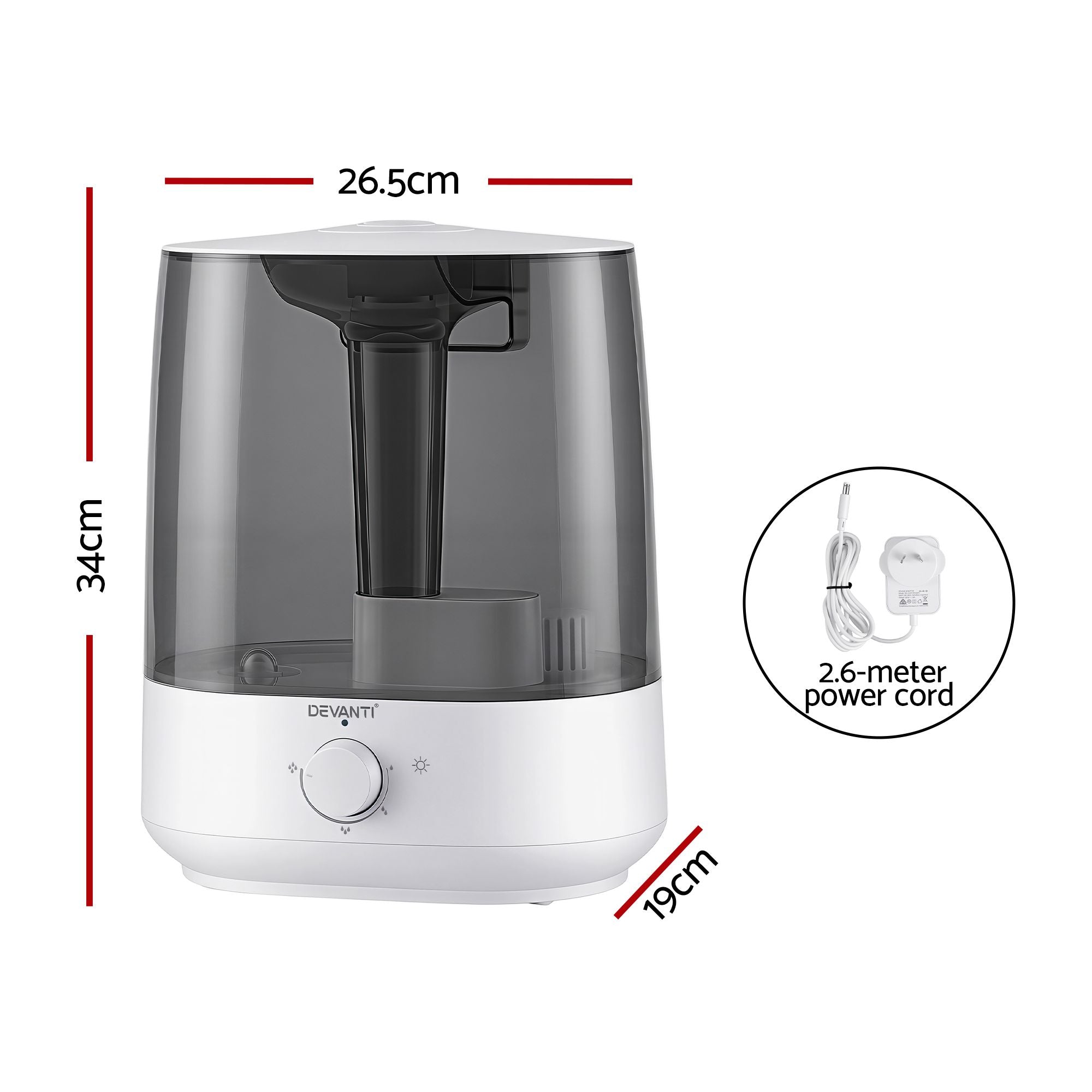 Devanti 6L Ultrasonic Humidifier & Aroma Diffuser