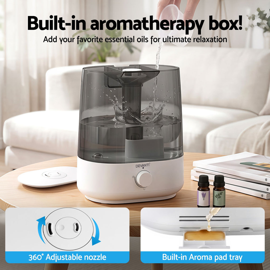 Devanti 6L Ultrasonic Humidifier & Aroma Diffuser