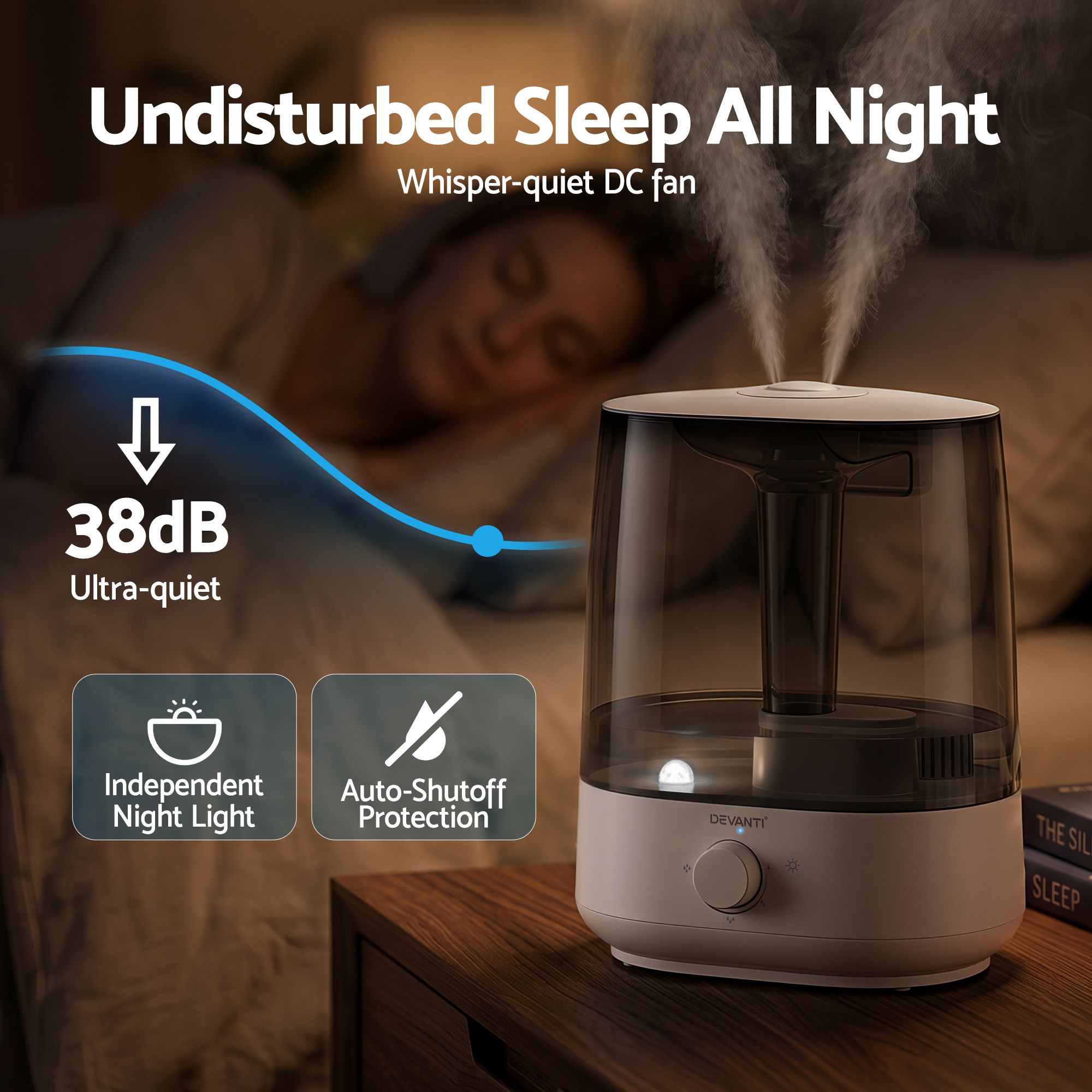 Devanti 6L Ultrasonic Humidifier & Aroma Diffuser
