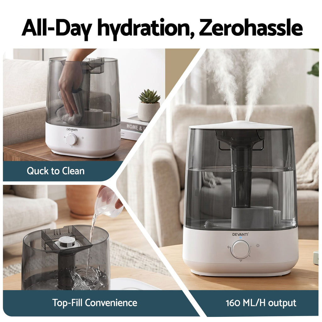 Devanti 6L Ultrasonic Humidifier & Aroma Diffuser