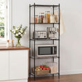 Artiss 5-Tier Adjustable Kitchen Rack 55x30x150cm - Black