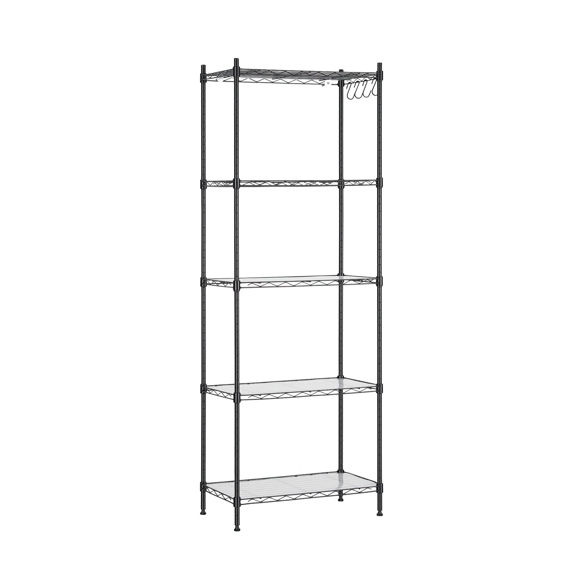 Artiss 5-Tier Adjustable Kitchen Rack 55x30x150cm - Black