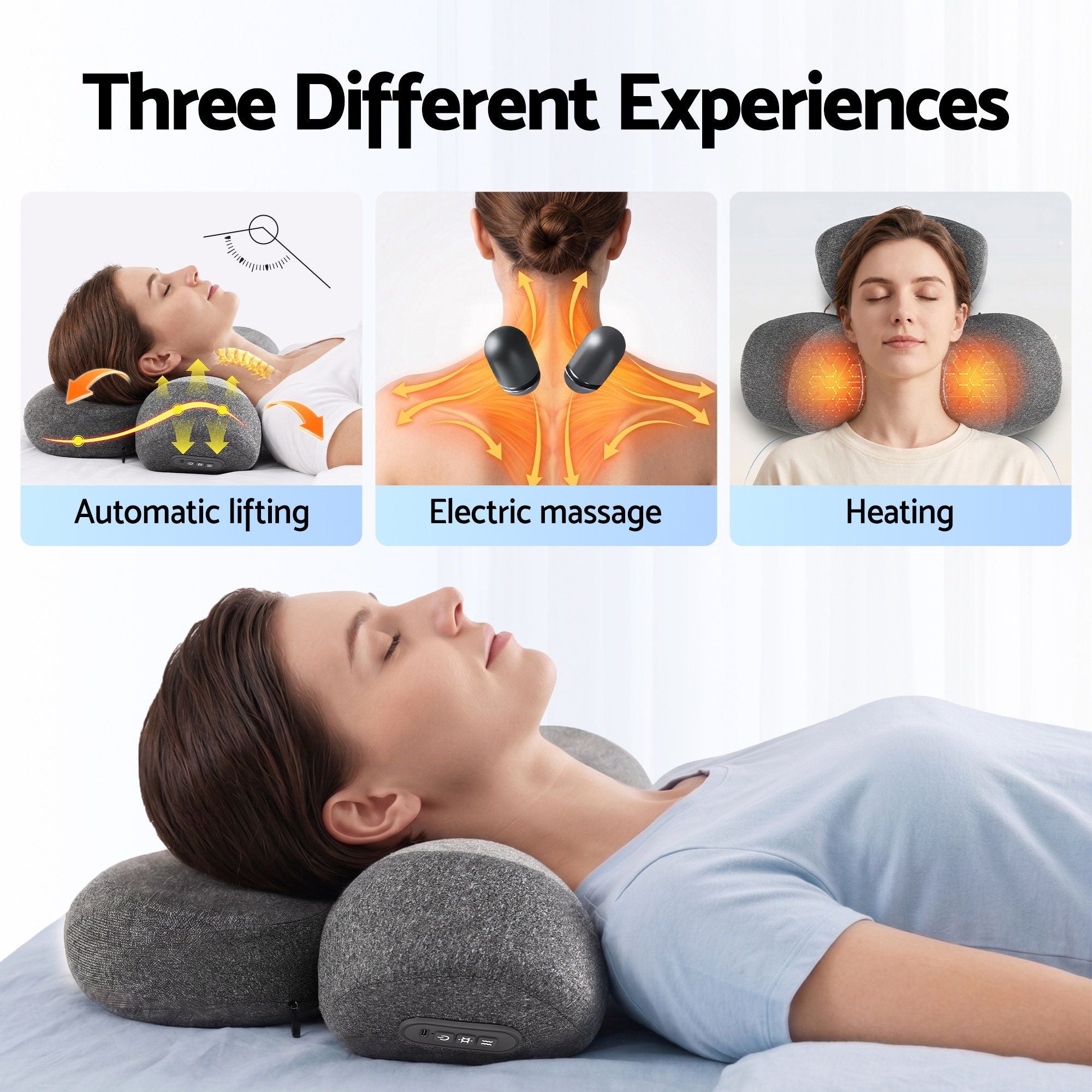 Livemor 2-in-1 Neck Massager Pillow with Heat & Memory Foam