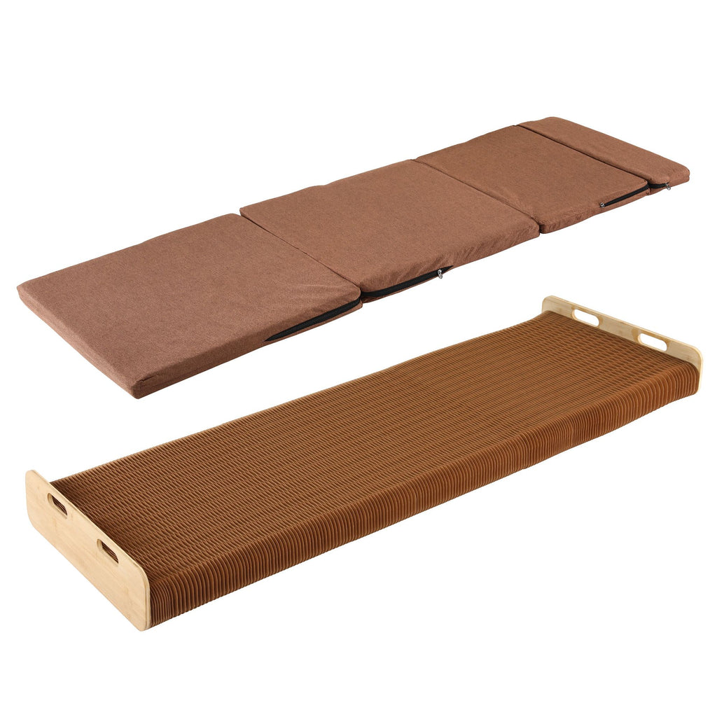 Artiss Folding Bed Frame with Mattress & Pillow 200x60cm