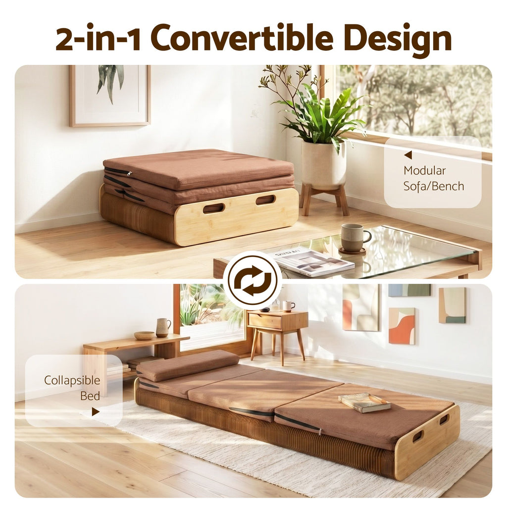 Artiss Folding Bed Frame with Mattress & Pillow 200x60cm
