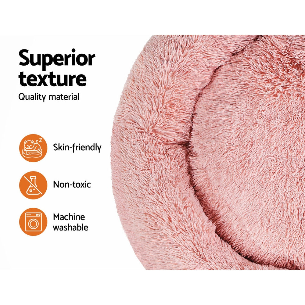 Pet 110cm Calming Extra Large Pet Bed - Pink
