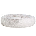 Extra Large Calming Pet Bed – 110cm White & Brown