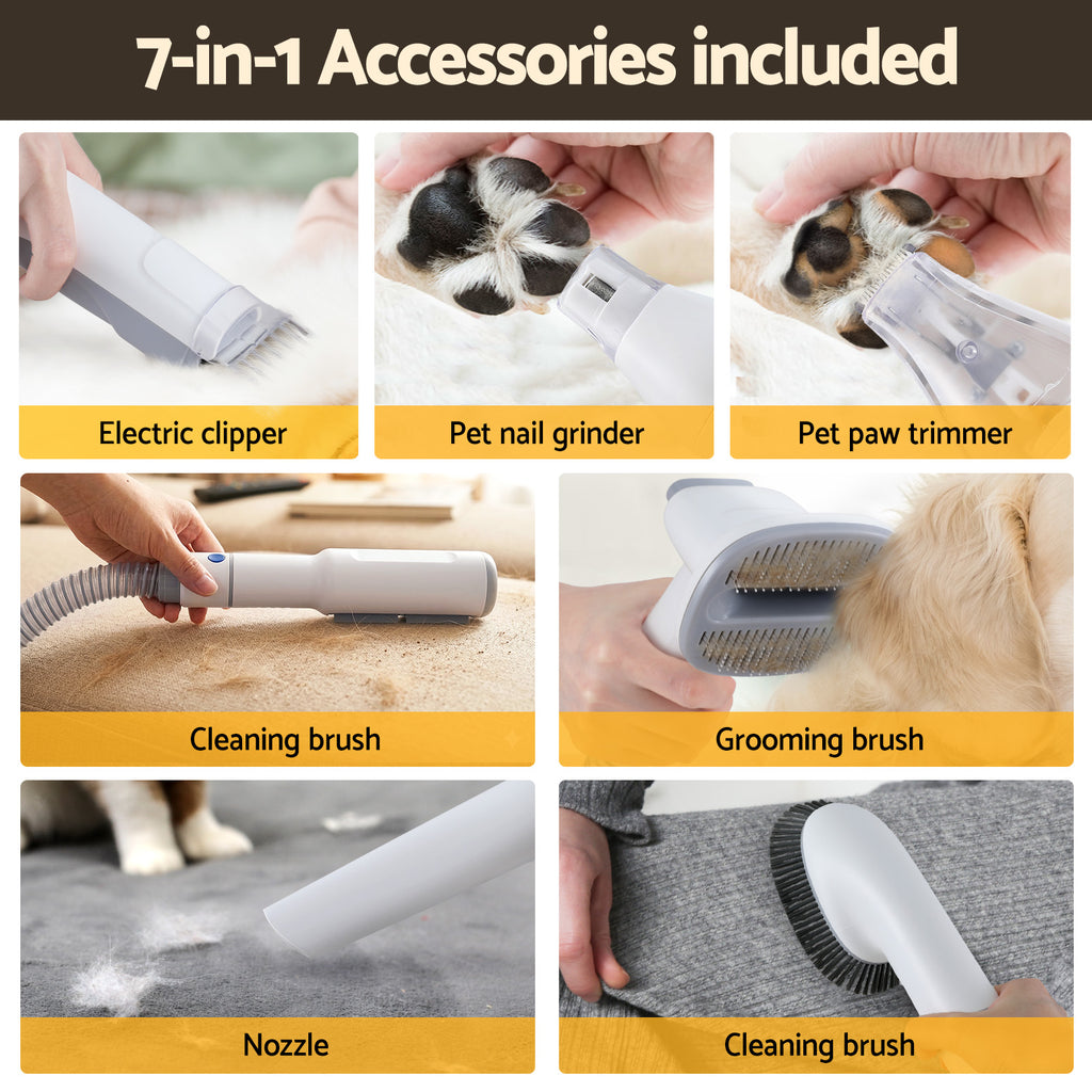 i.Pet 7-in-1 Pet Grooming Kit & Vacuum