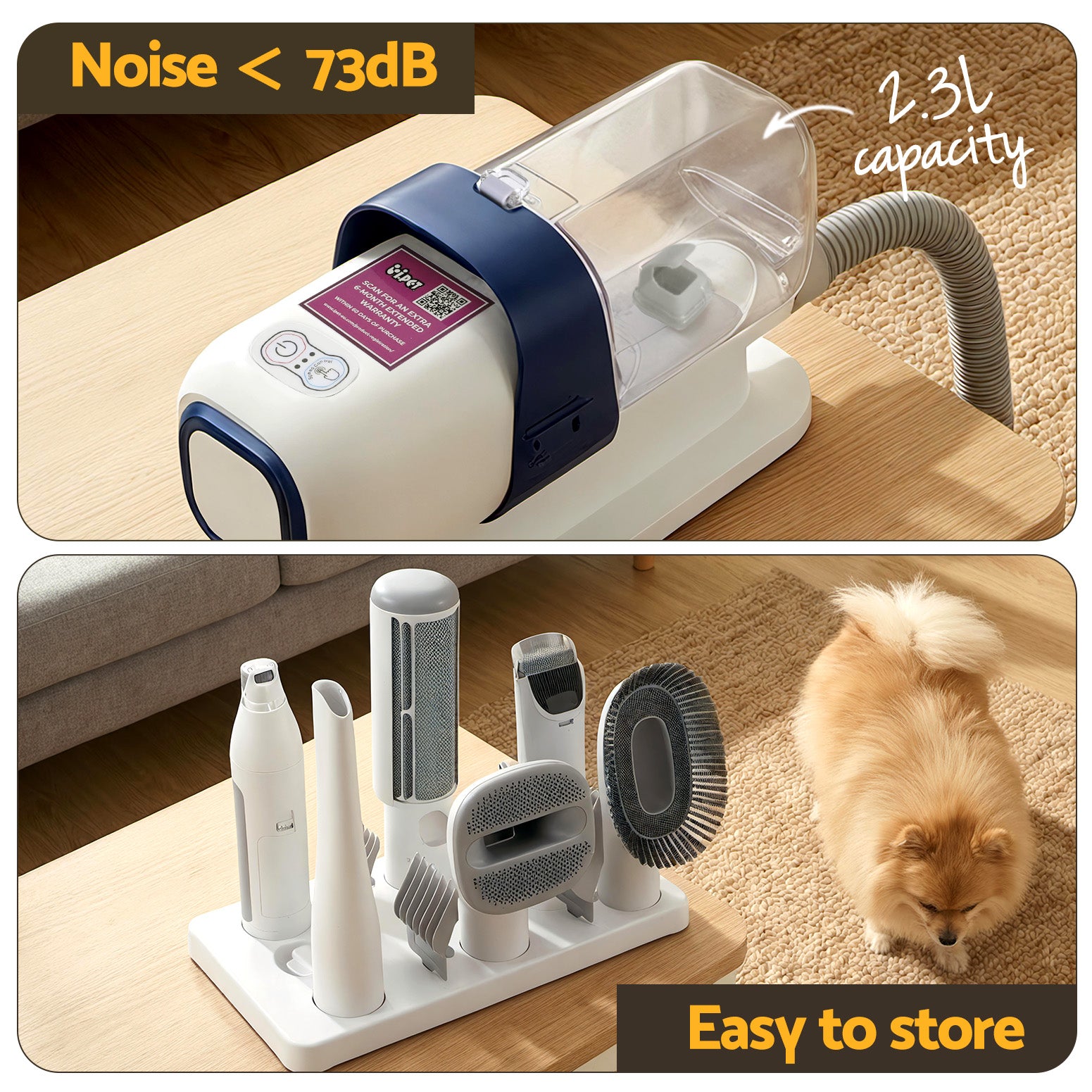 i.Pet 7-in-1 Pet Grooming Kit & Vacuum