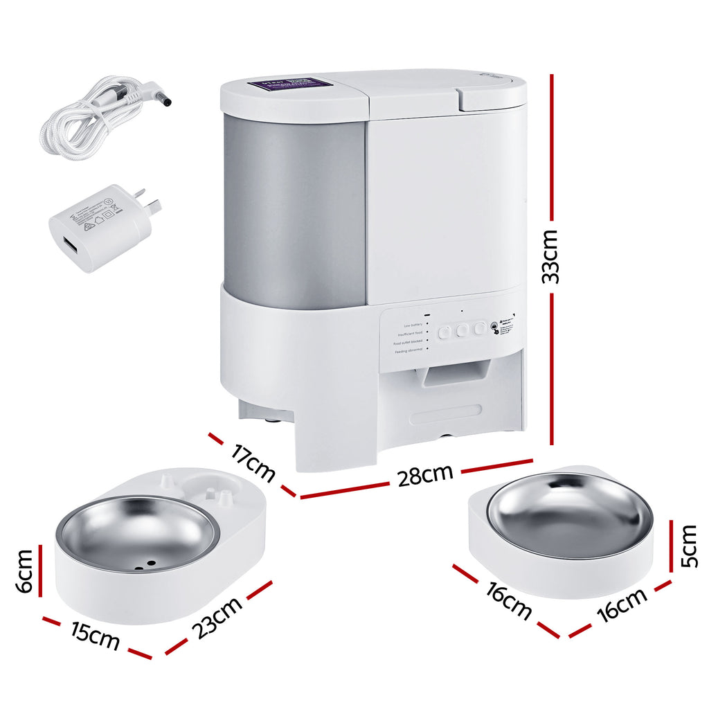 2-in-1 Smart Pet Feeder & Water Dispenser – WiFi Automatic Food Station for Cats & Dogs