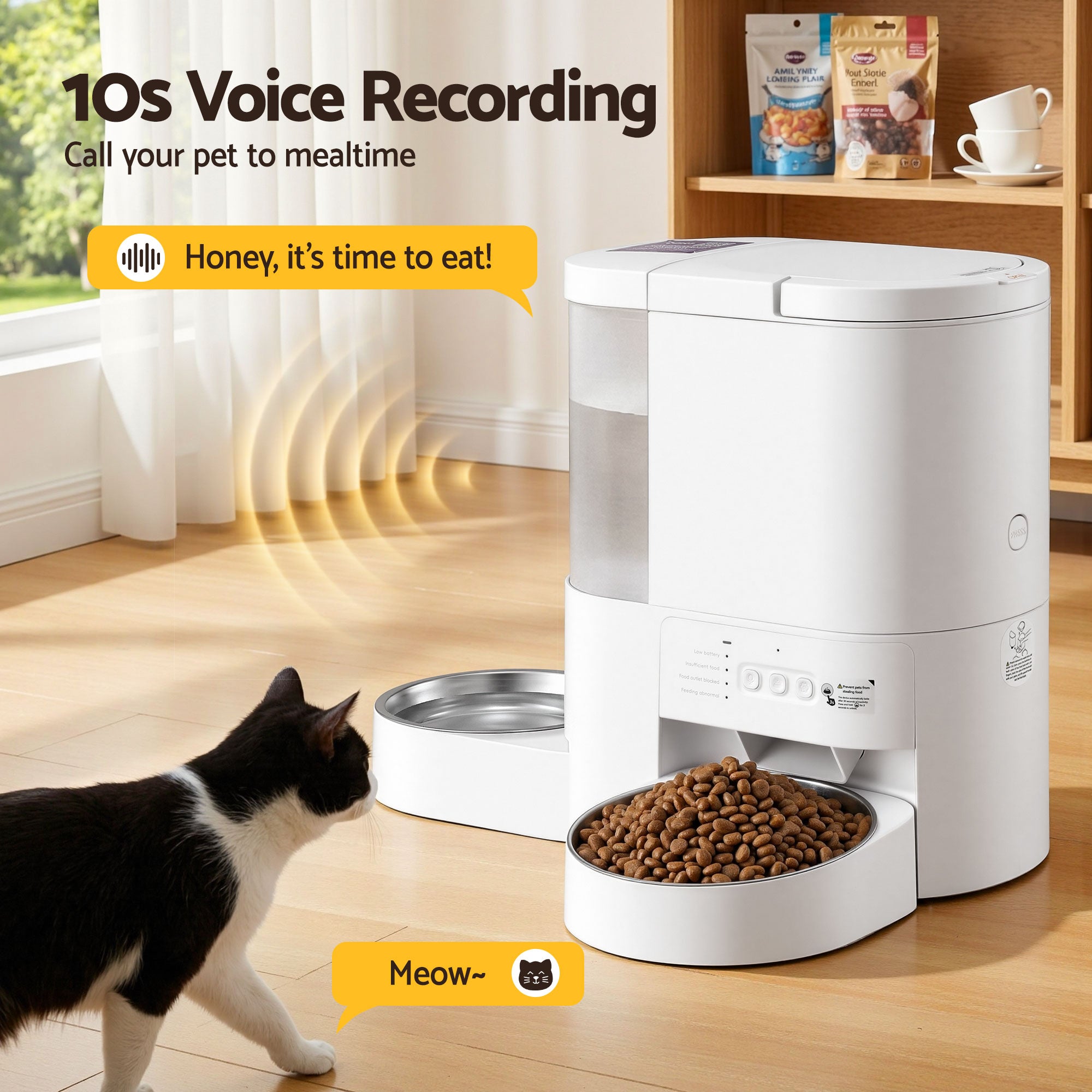 2-in-1 Smart Pet Feeder & Water Dispenser – WiFi Automatic Food Station for Cats & Dogs