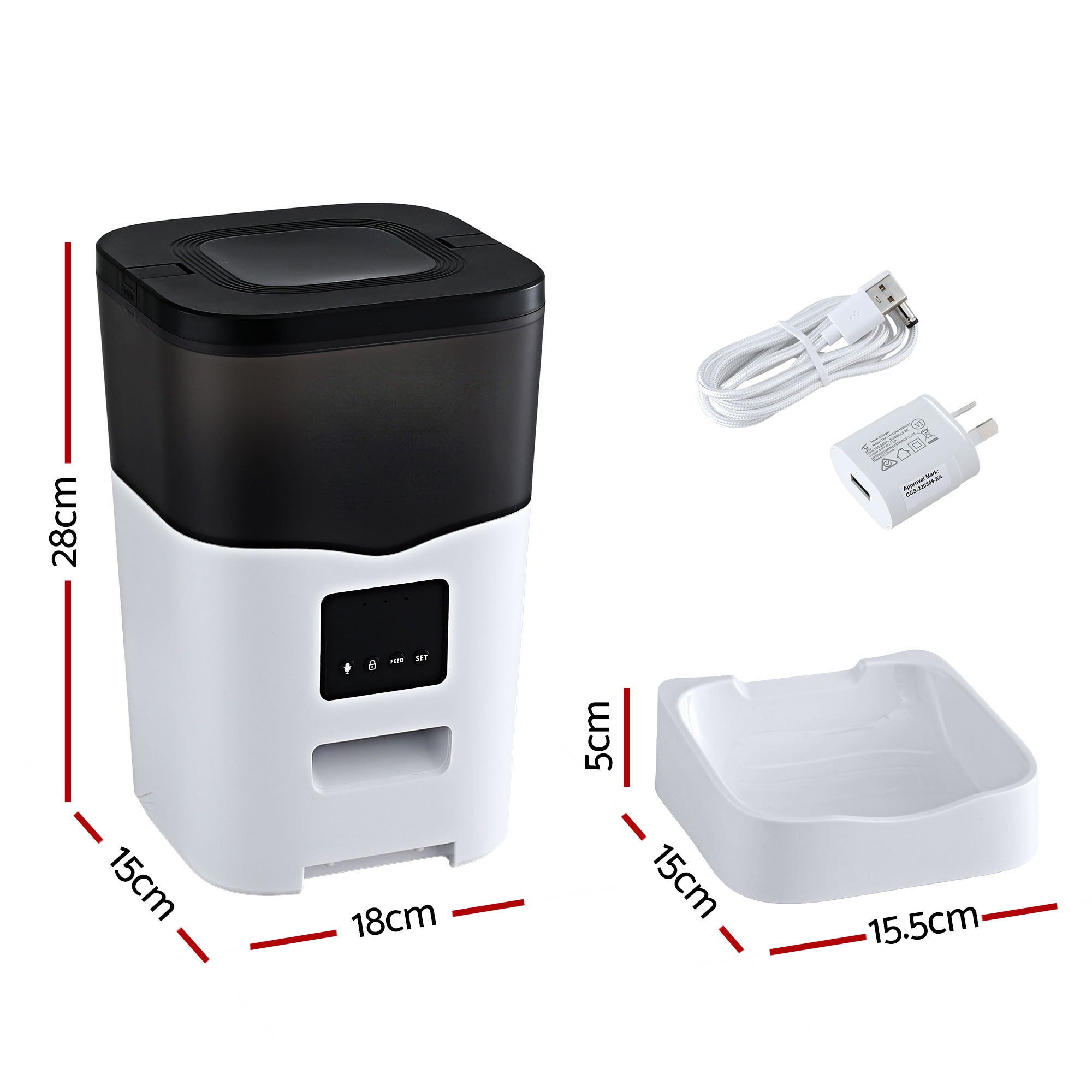 Smart WiFi Automatic Pet Feeder – 3L Food Dispenser for Cats & Dogs