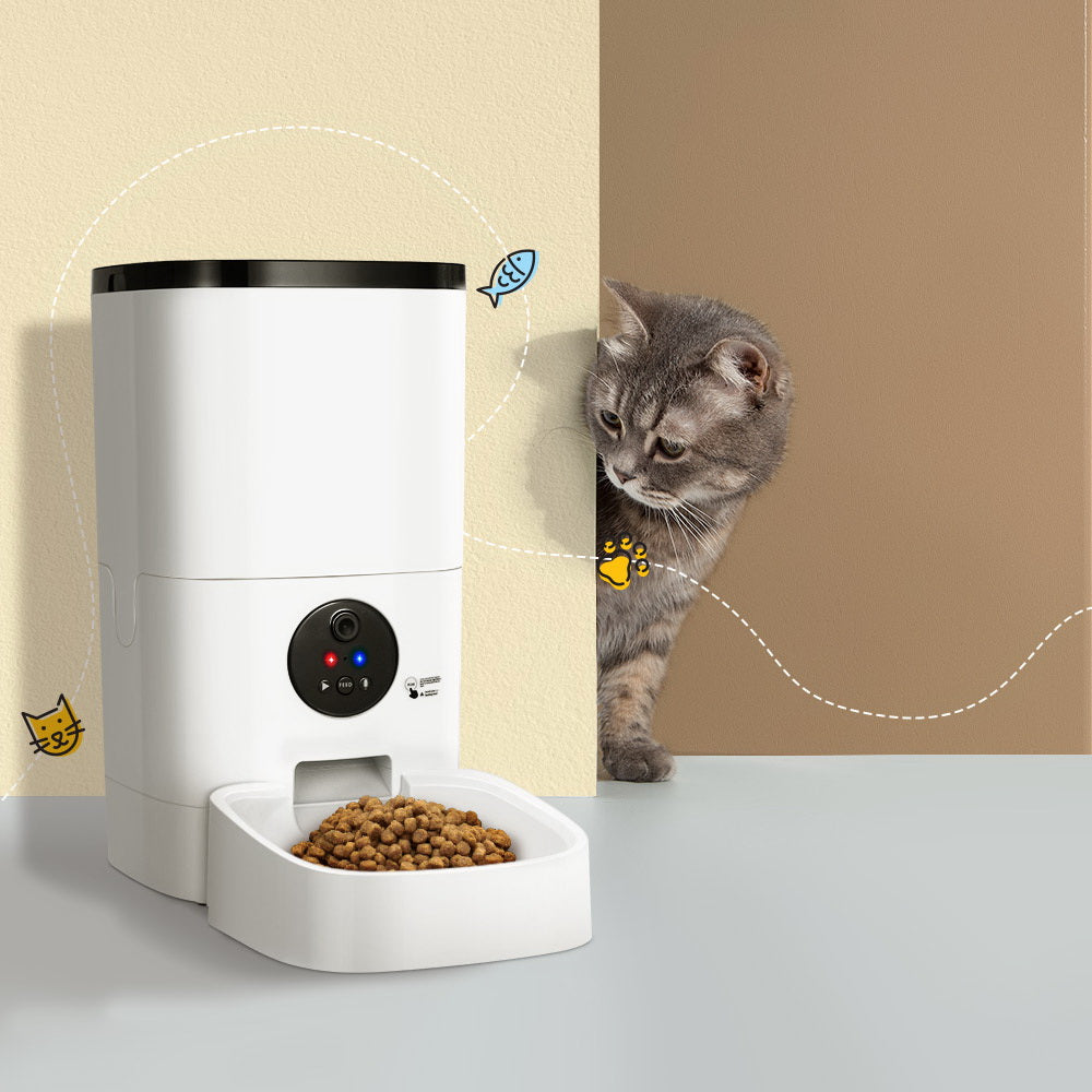 Smart WiFi Pet Feeder with Camera – 6L Auto Food Dispenser for Cats & Dogs
