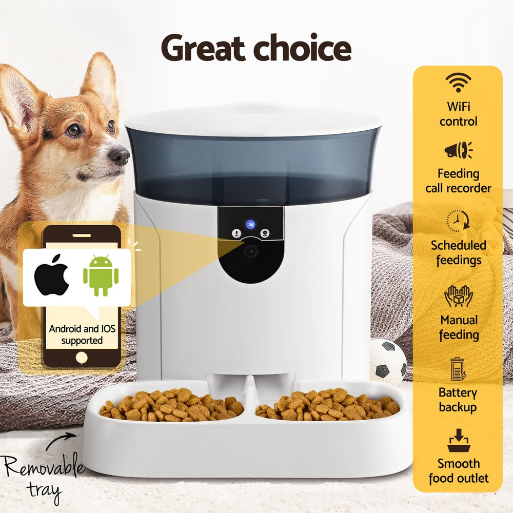 i.Pet Smart Pet Feeder 7L with HD Camera & WiFi App