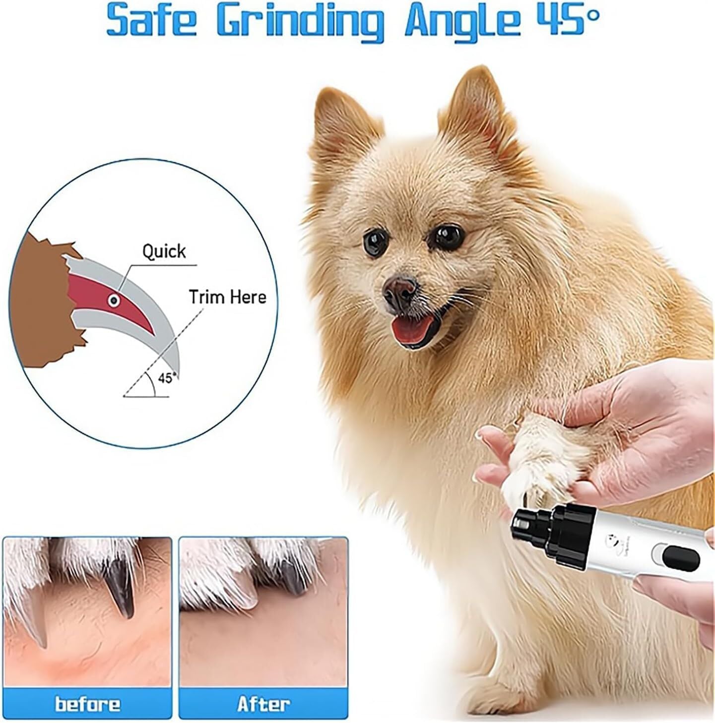 USB Rechargeable Pet Nail Grinder