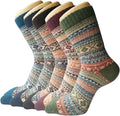 Women's Warm Winter Socks 5-Pack – Retro Design