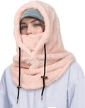 3-in-1 Women's Hat, Scarf & Face Mask – Balaclava Pink