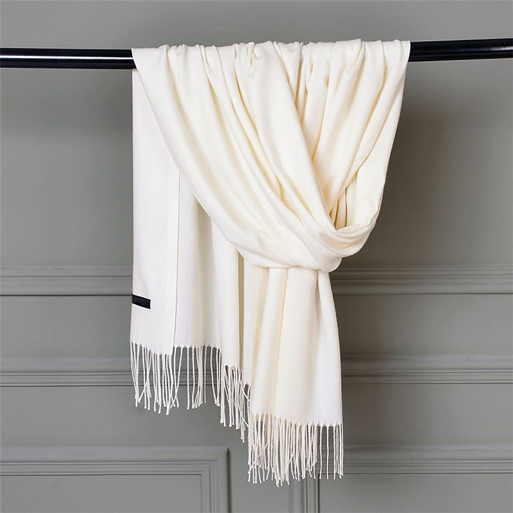 Women's Pashmina Scarf – Red & White