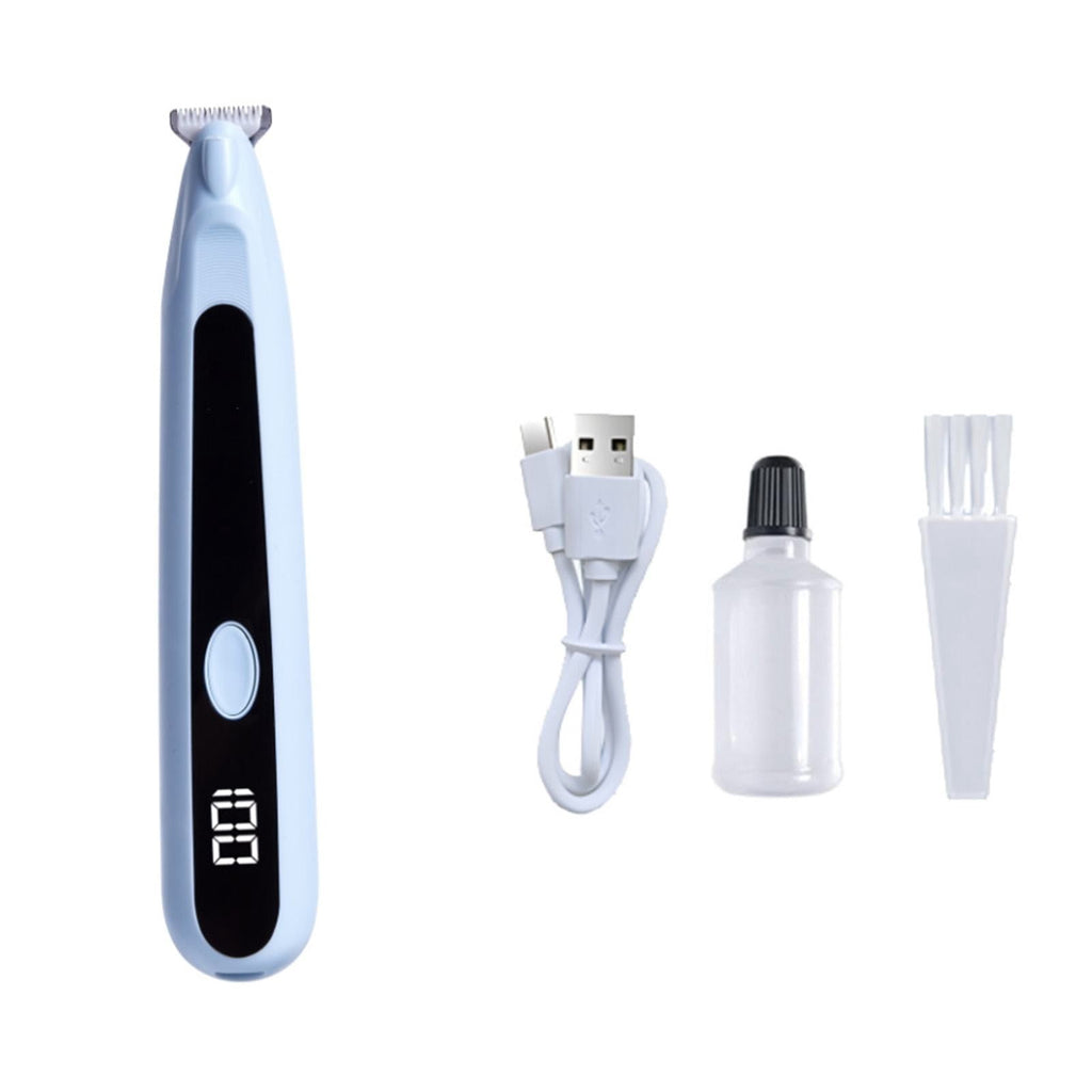 Cordless Pet Grooming Trimmer Kit - White & Blue