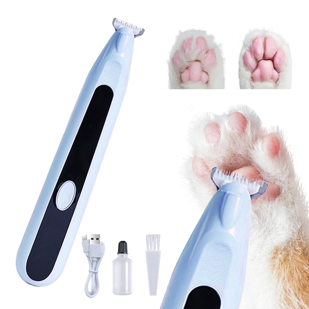 Cordless Pet Grooming Trimmer Kit - White & Blue