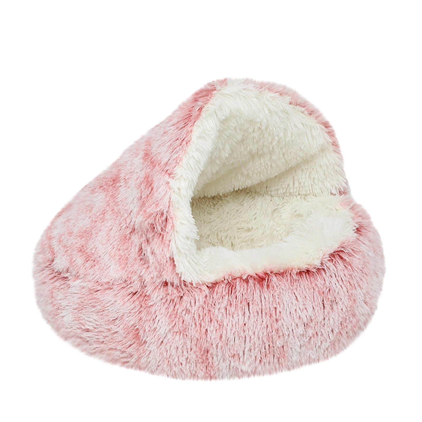 Hooded Calming Dog & Cat Cave Bed 20" - Khaki