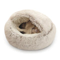 Hooded Cat Cave Bed 16" - Coffee