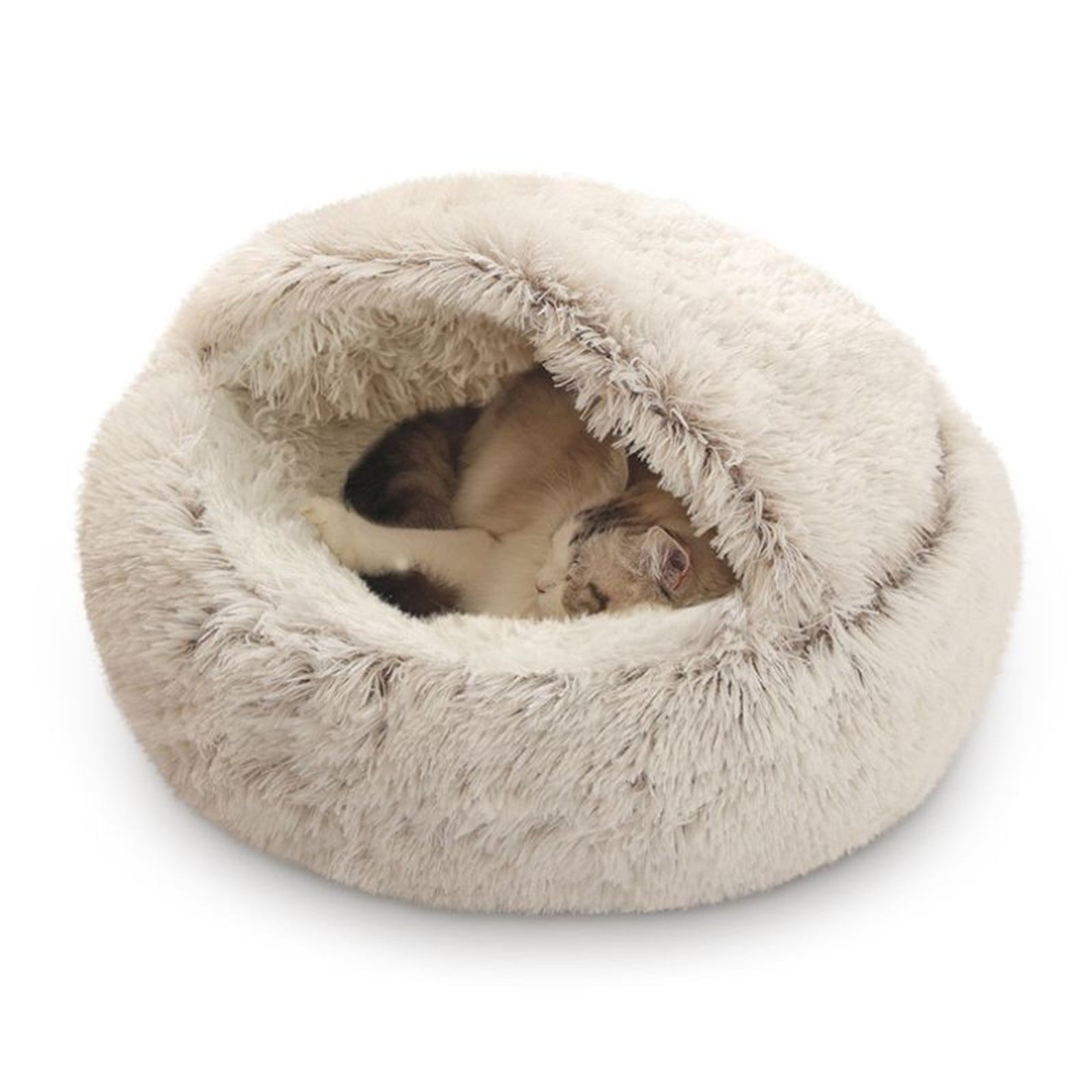 Hooded Cat Cave Bed 16" - Coffee