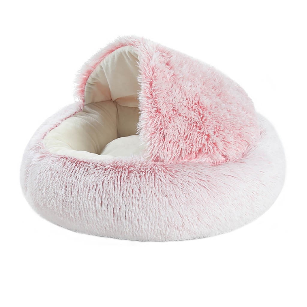 Hooded Cat Cave Bed 16" - Pink