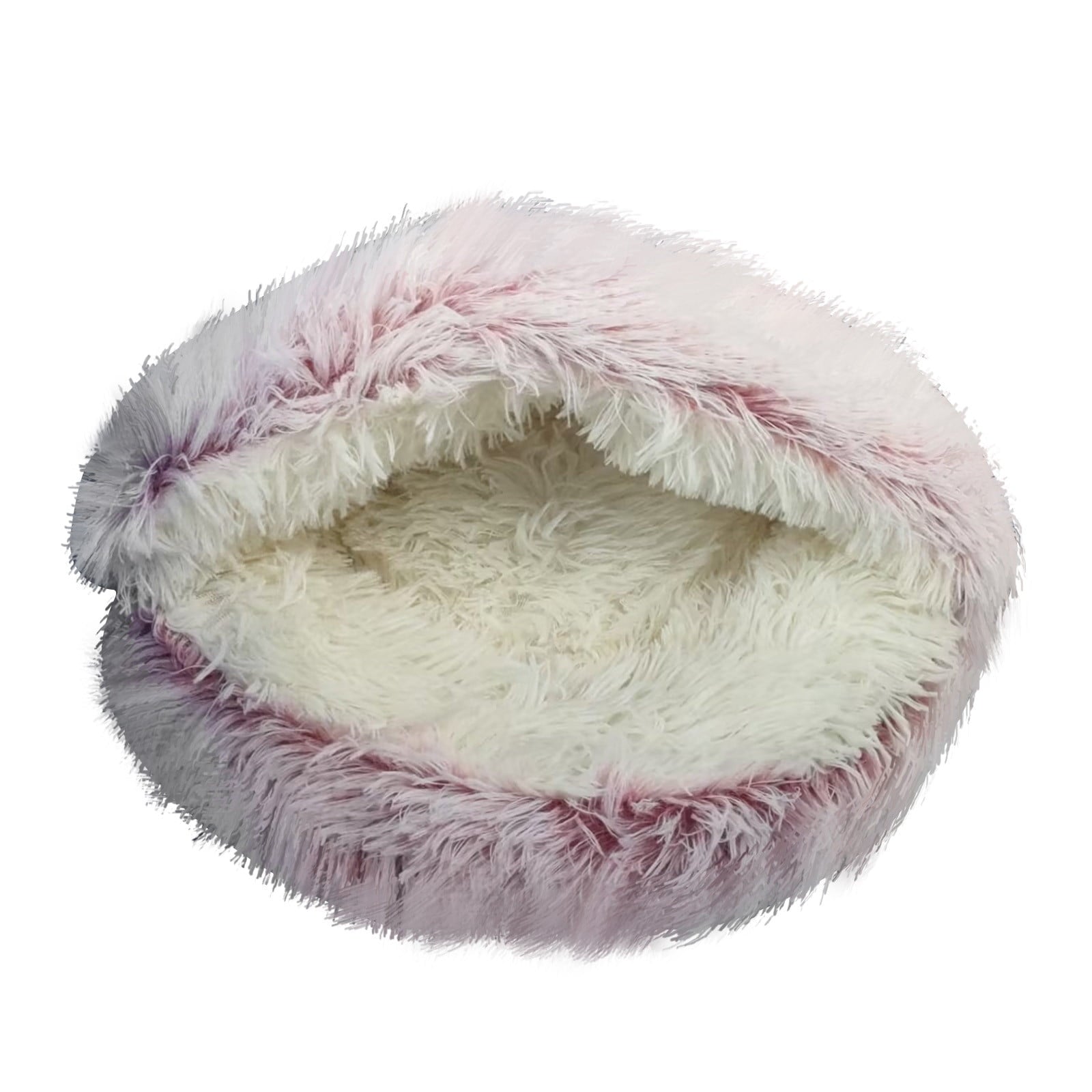 Hooded Round Cat Bed Cave – 40cm Purple