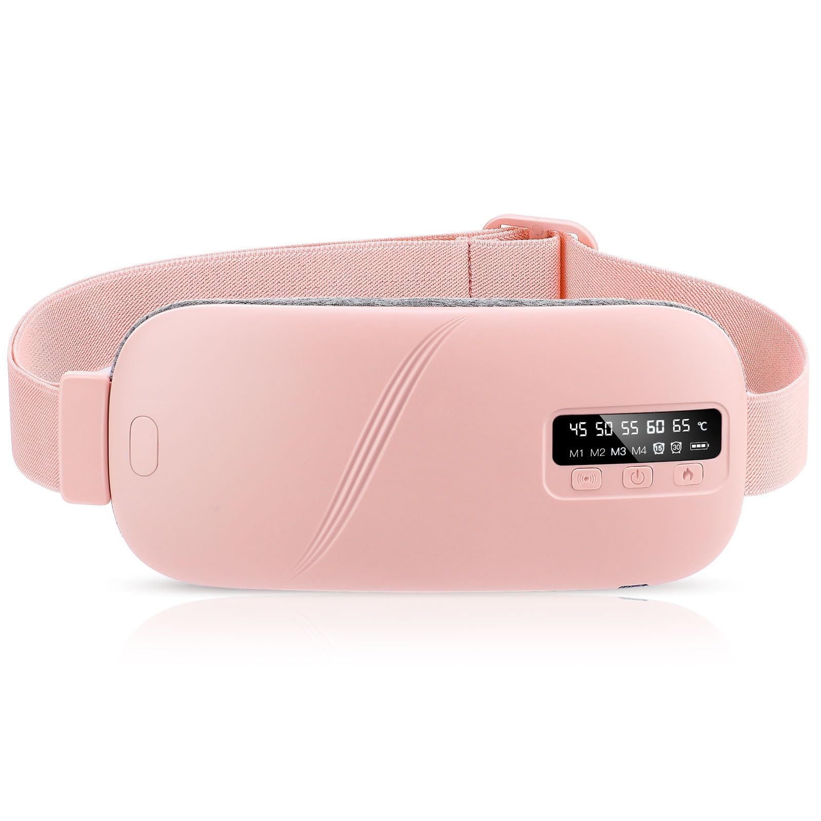 Cordless Women Period Heating Pad for Back & Belly Pain - Pink