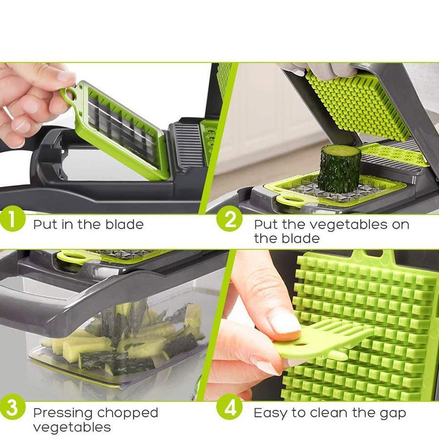 16-in-1 Vegetable Chopper with 11 Blades