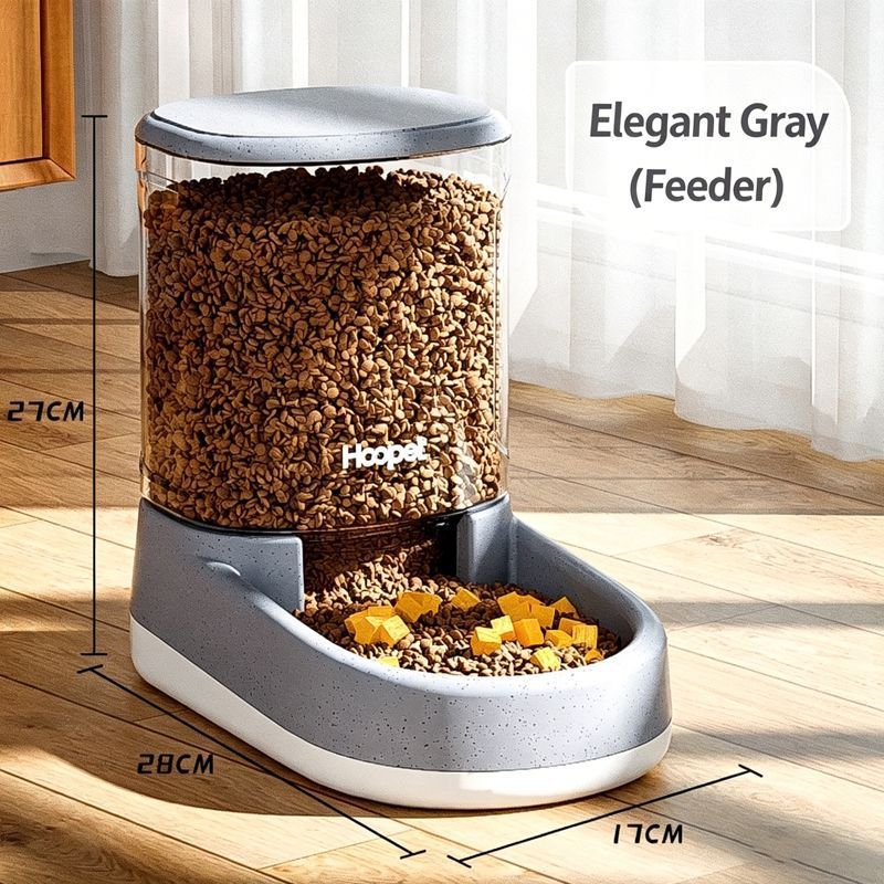 Pet automatic water fountain feeder-Gray Feeder