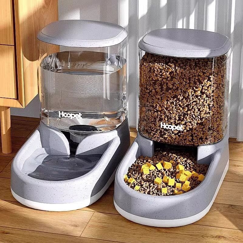 Pet automatic water fountain feeder-Gray Feeder