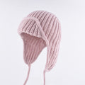 Women's Plain Aviator Hat with Earflaps – Pink