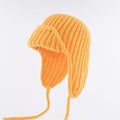 Women's Plain Aviator Hat with Earflaps – Yellow