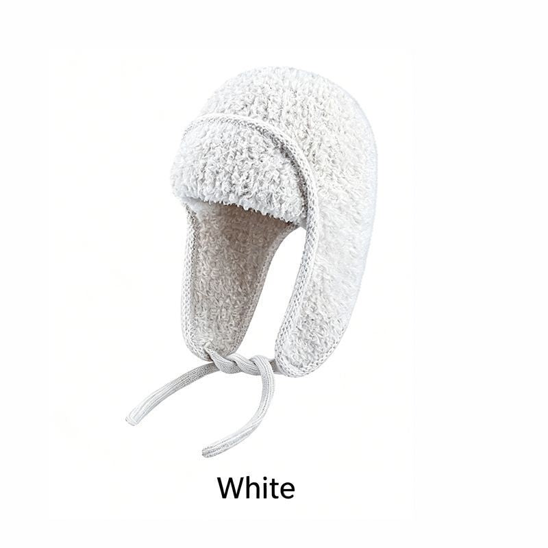 Women's Sherpa Aviator Beanie with Earflaps – Red