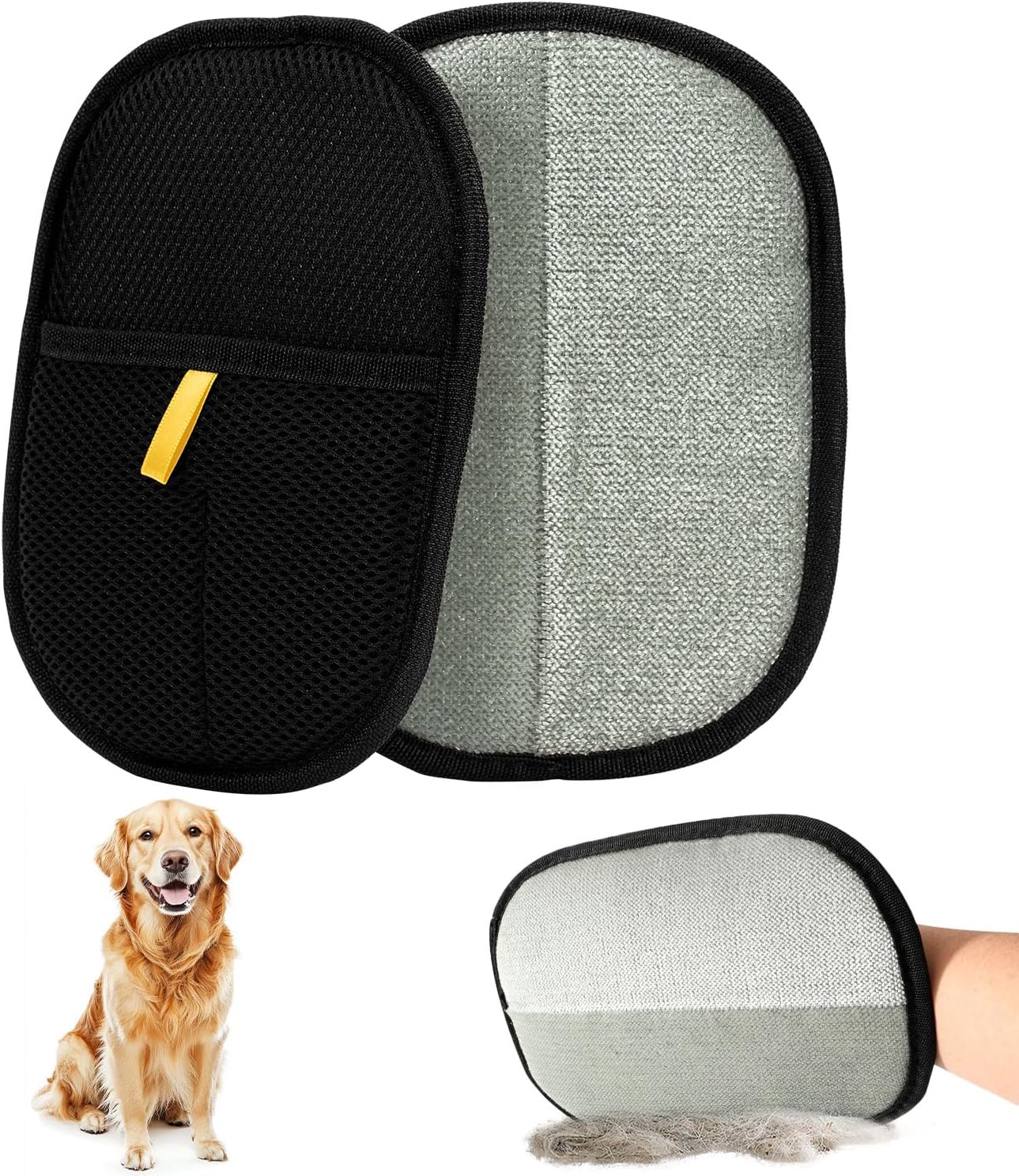 Double-Sided Electrostatic Pet Hair Remover Gloves - 2 Pack