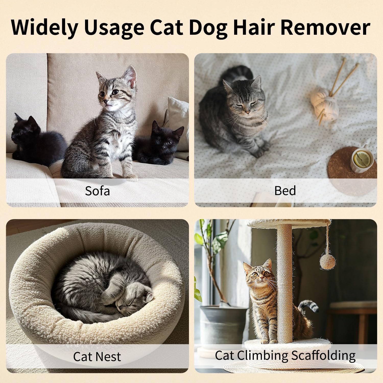 Double-Sided Electrostatic Pet Hair Remover Gloves - 2 Pack