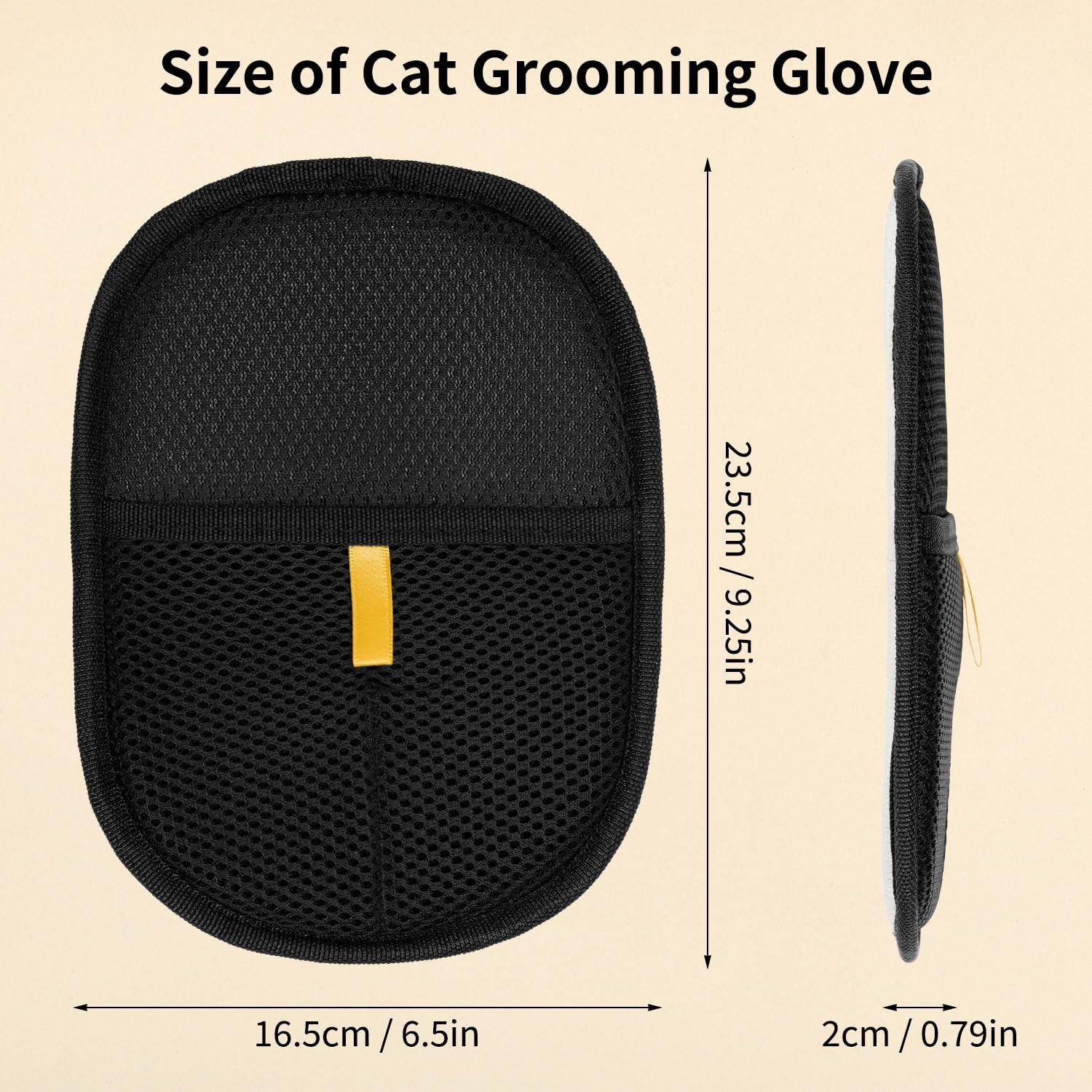 Double-Sided Electrostatic Pet Hair Remover Gloves - 3 Pack