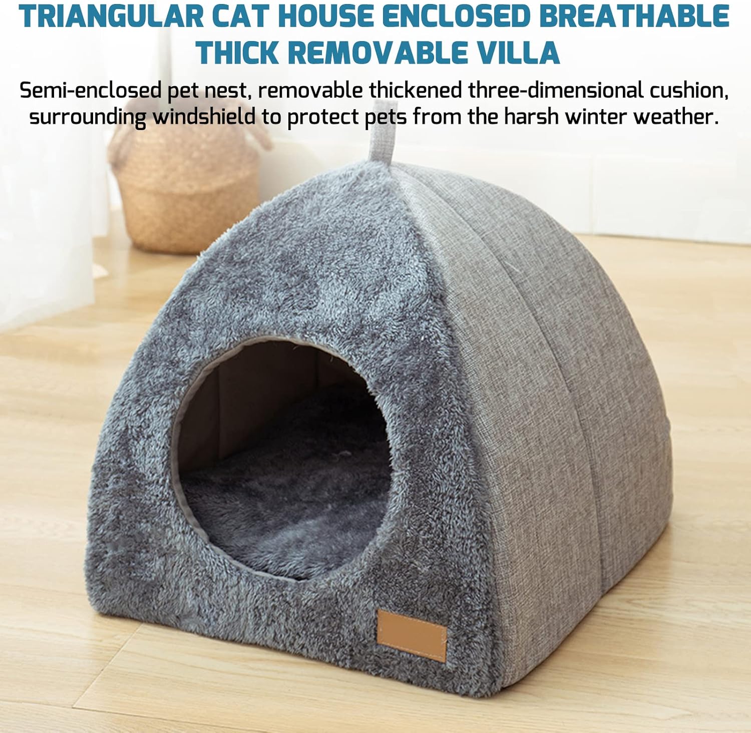 Cat Cave Igloo Bed with Removable Cushion