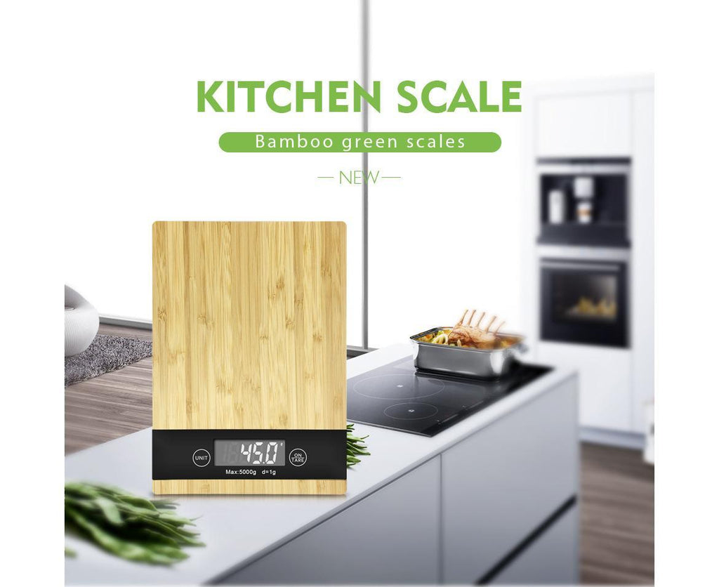5kg Bamboo Kitchen Electronic Scale